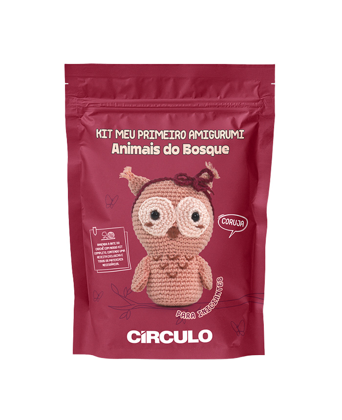 Kit Meu Primeiro Amigurumi Coleção Animais do Bosque