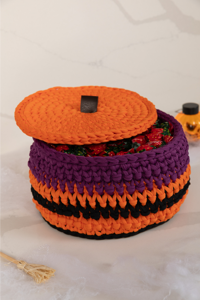 Cubre Maceta Calabaza con tapa