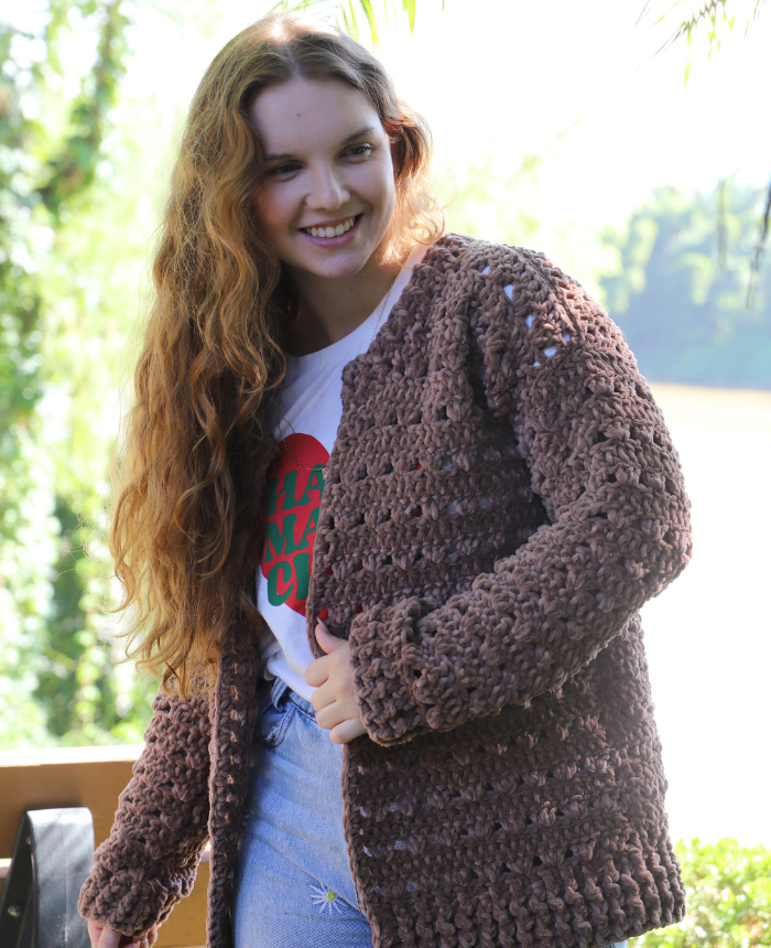 Maxi Latte Cardigan