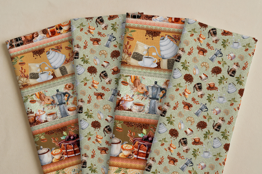 Coffee Moment Digital Fabrics Collection