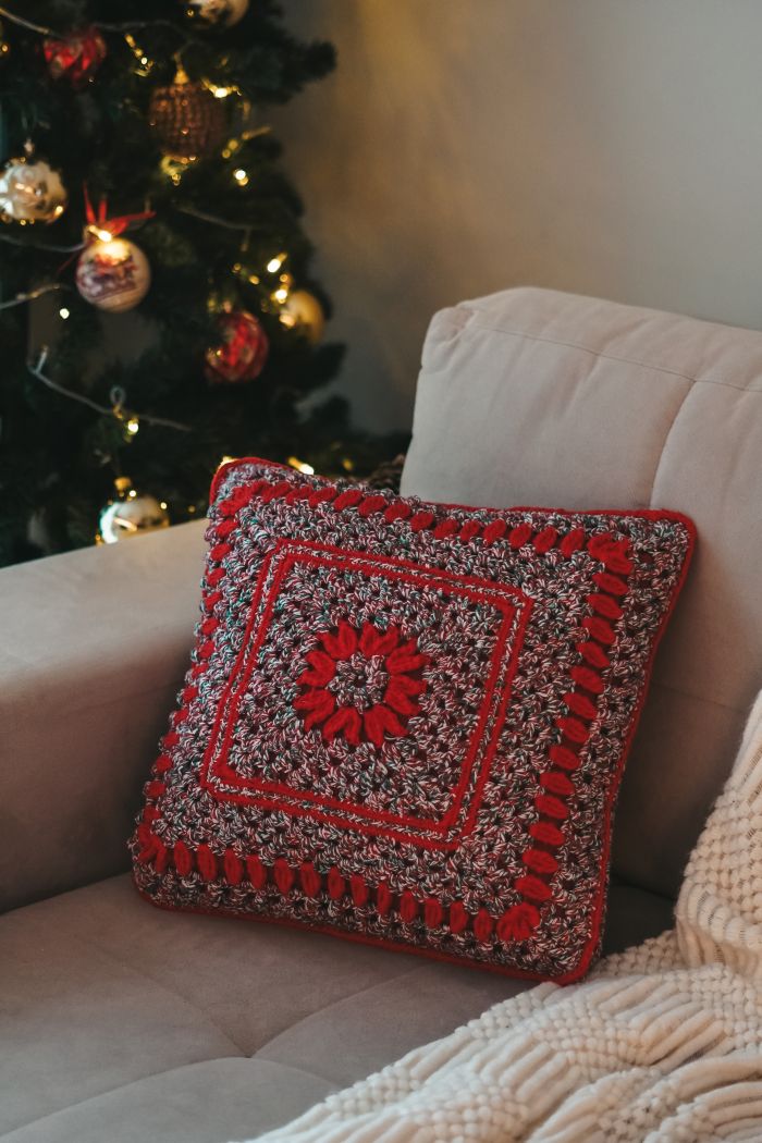 Cojín Navideño Eco Brilho Guirnalda