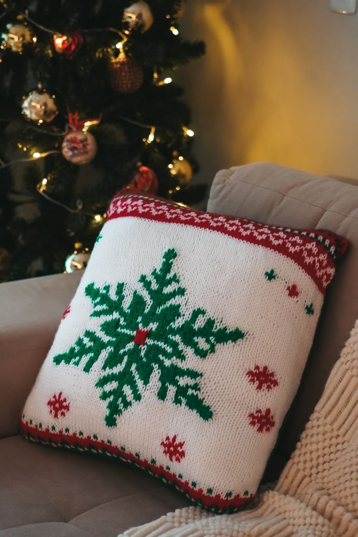 Cojín copo de nieve