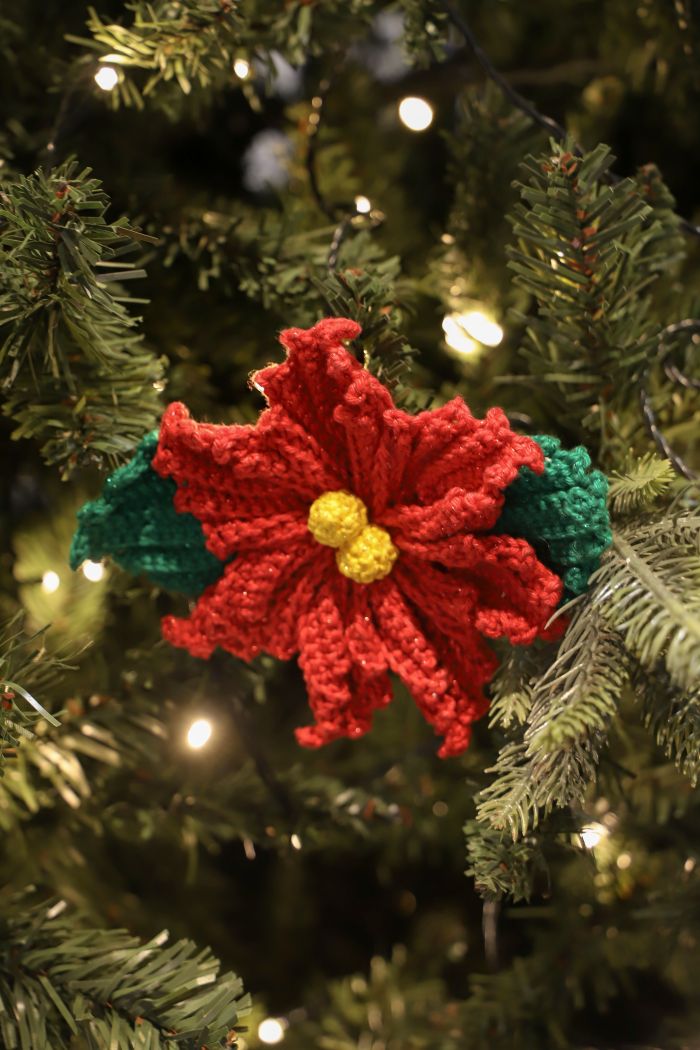 Adorno de Árbol Flor de Nochebuena