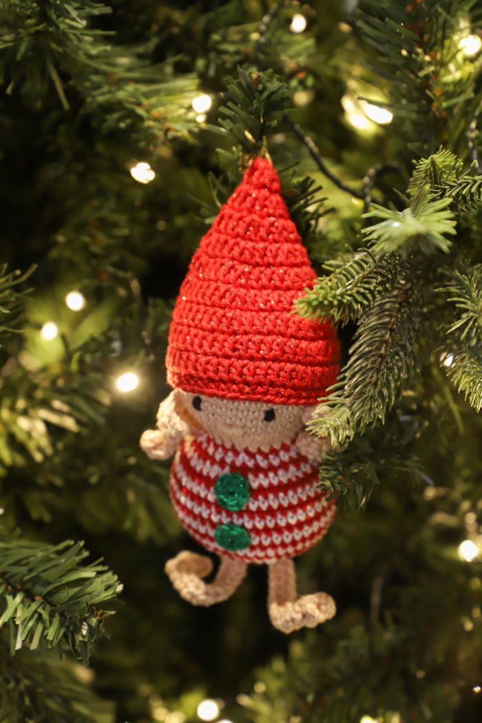 Adorno de Árbol Elfo Navideño