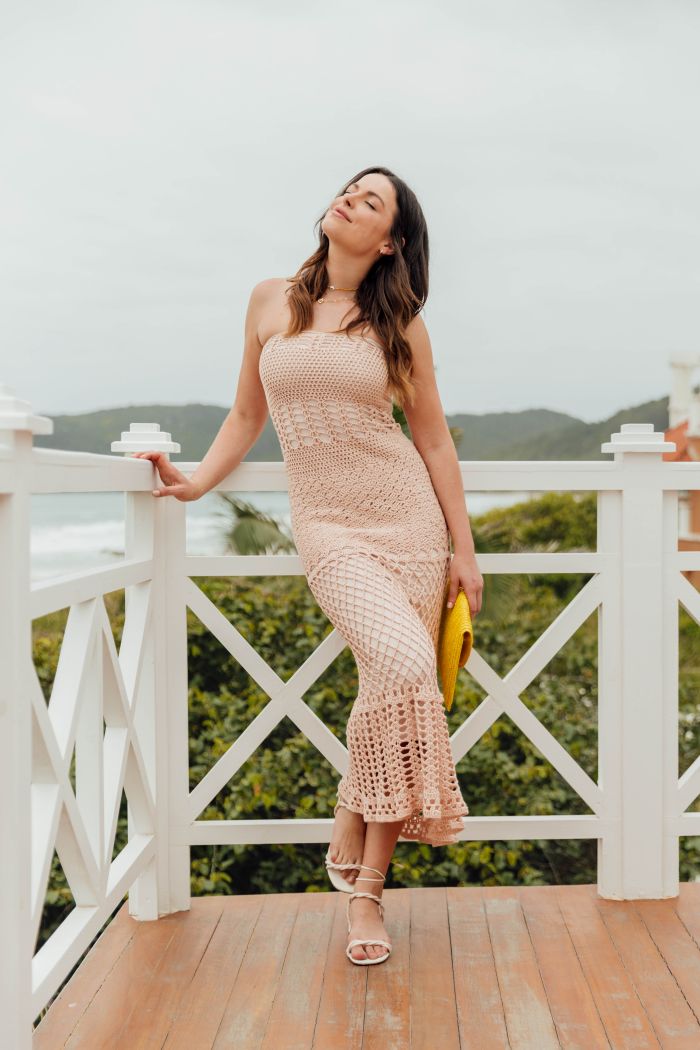 Pearl Strapless Dress