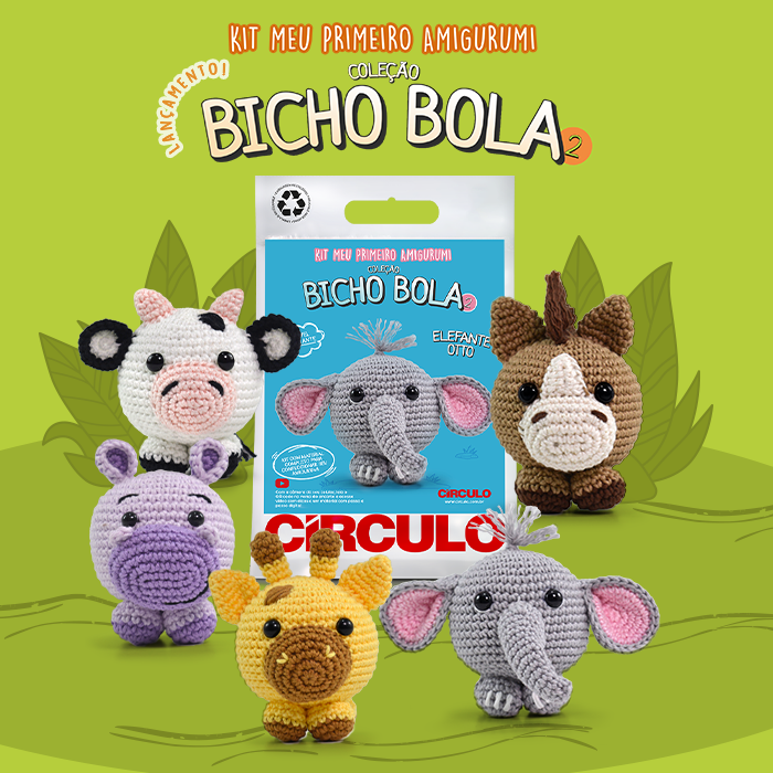 Lançamento Círculo: Kit Meu Primeiro Amigurumi - Coleção Bicho Bola 2