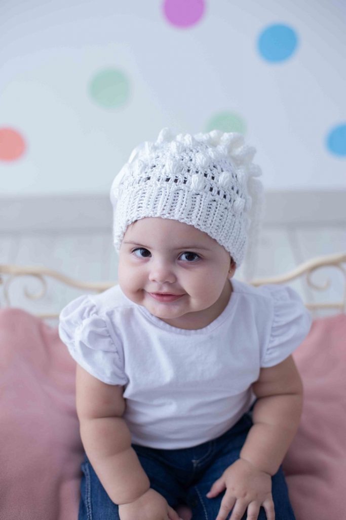 gorro branco inverno kids