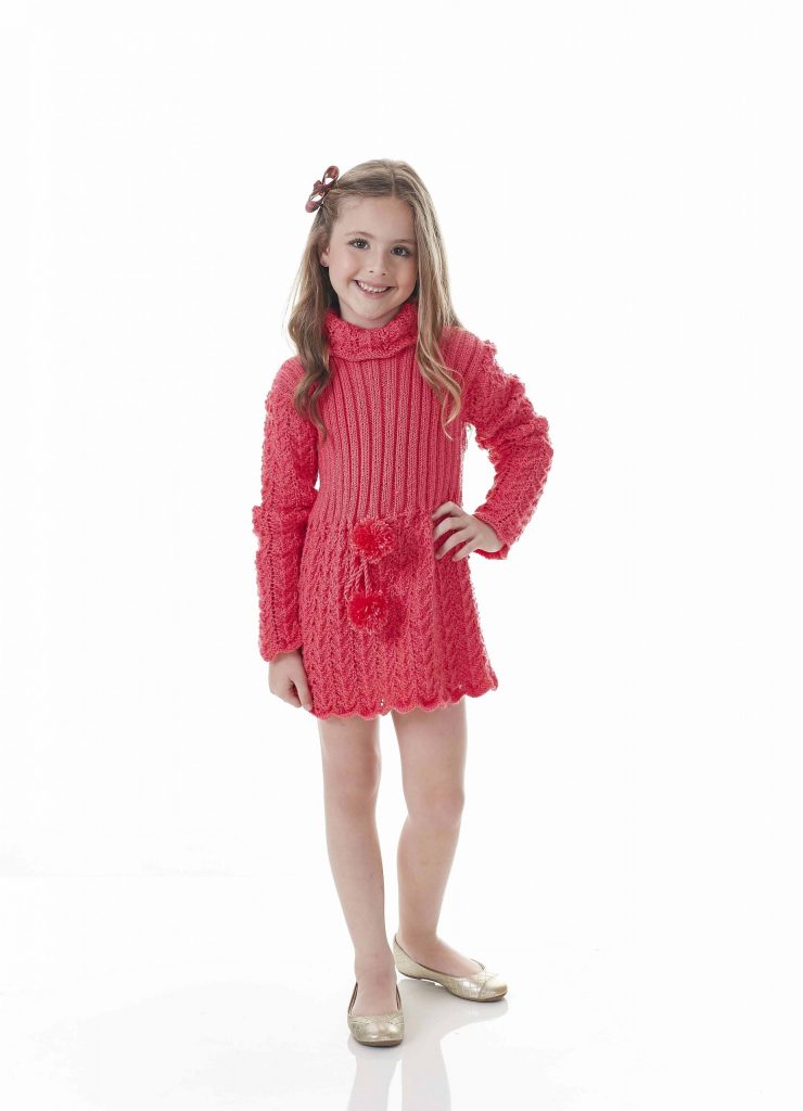 vestido gola alta inverno kids