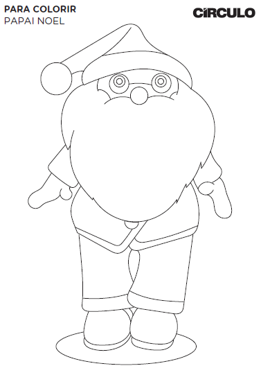papai noel para colorir 