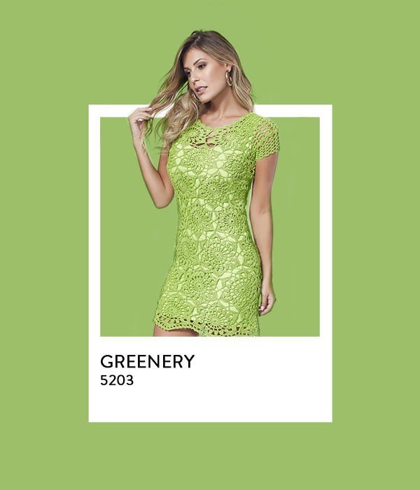 vestido cor greenery post verão 2021