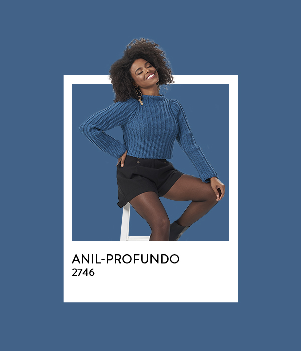 Anil-profundo post cores do outono-inverno 2021 Círculo