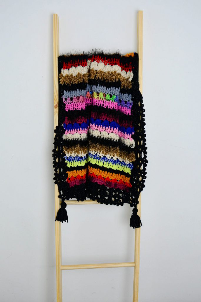 Manta Mix decoração de inverno com crochê Círculo