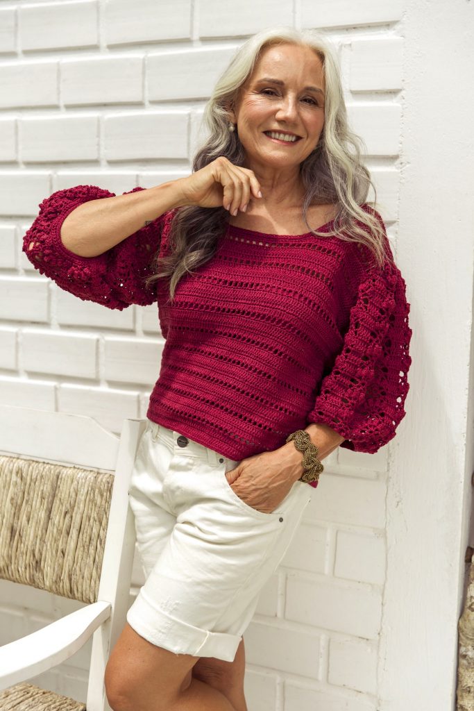 Blusa Udi Moda Inverno em Crochê