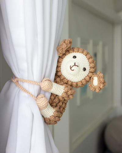 Amigurumi Prendedor de Cortina Decoração quarto bebê crochê e tricô