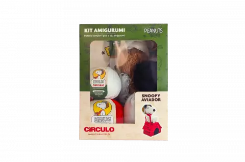 Kit Amigurumi Snoopy Aviador