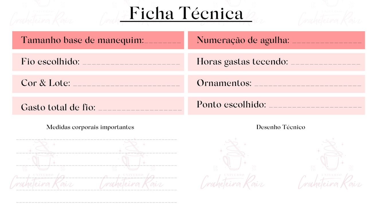 Ficha Técnica de medida