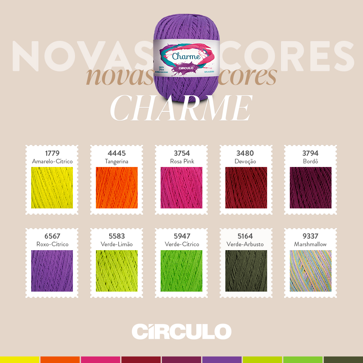 Novas Cores Fio Charme da Círculo