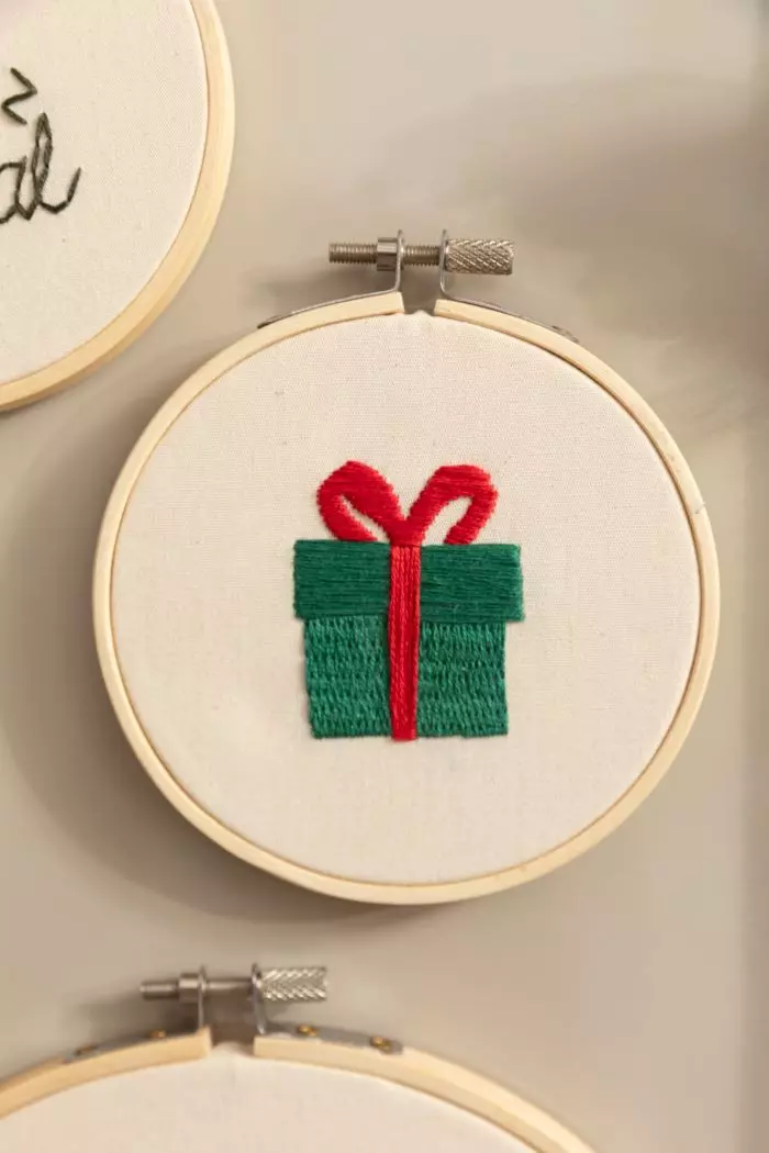 Decoração de Natal com bordado