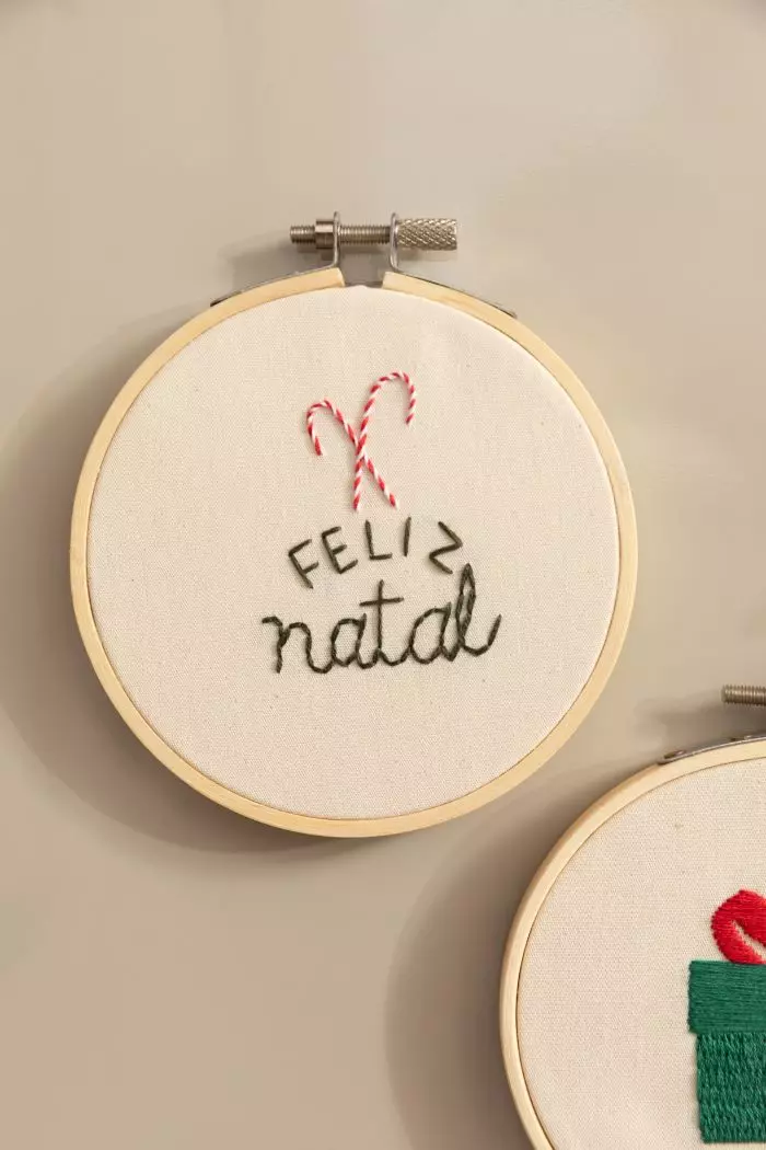 Bordado de Feliz Natal
