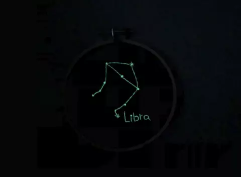 Bordado Signo Libra Glow