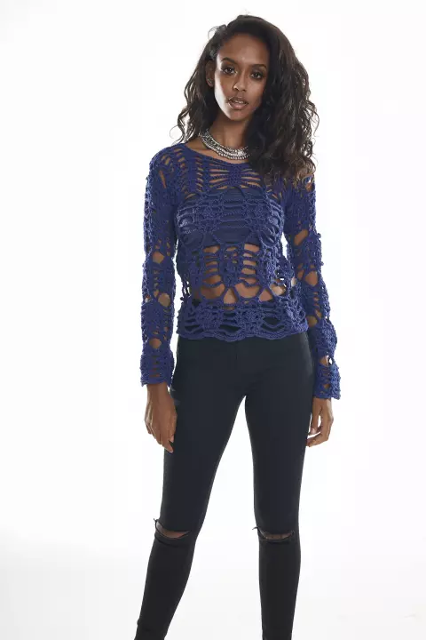 Blusa Azul Bic