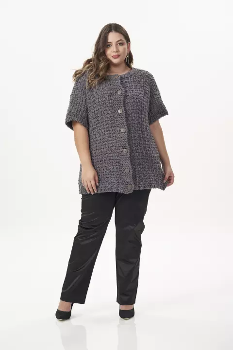 Blusa Chumbo com Botões