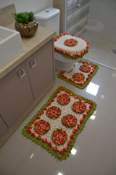 Jogo de Banheiro Natural Floral