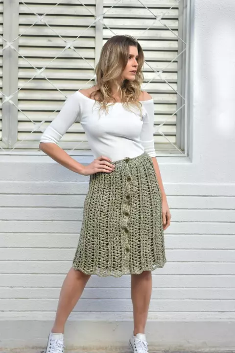Saia Midi Jeans