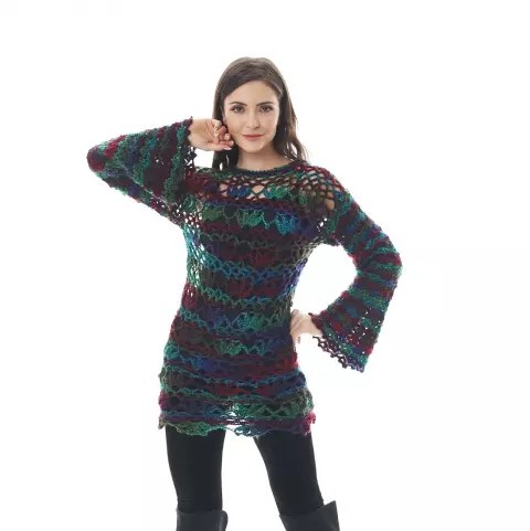 Blusa Colorida Manga Flare