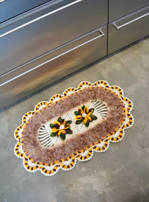 Tapete Oval Multi Girassol