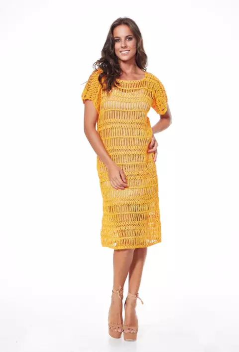 Vestido em Crochê de Grampo