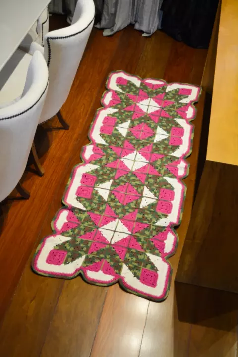 TAPETE CROCHÊ PATCHWORK