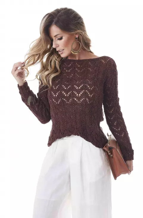 BLUSA MARROM FASHION