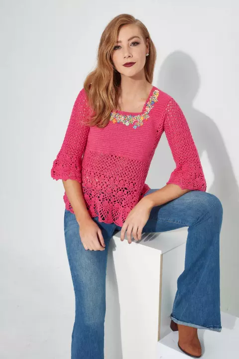 Blusa Charme Rebordada