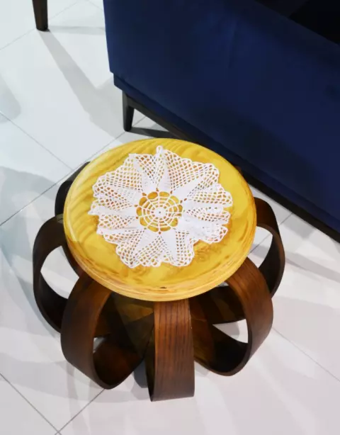 Centro de Mesa Anne Branco Detalhes