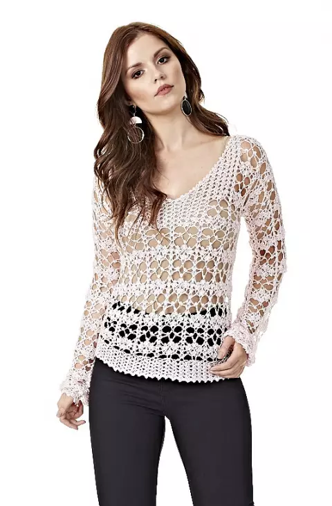 Blusa Manga Longa Decote V