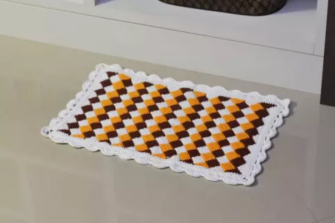 Tapetinho Maxcolor Crochê Tunisiano