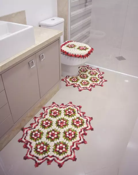Jogo de Banheiro Multi Max Hexágonos
