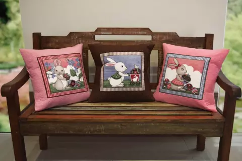 Trio de Capa de Almofada Páscoa