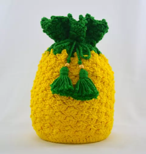 Bolsa de Crochê Abacaxi