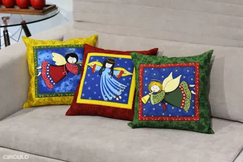 Capas de Almofada Anjos de Natal