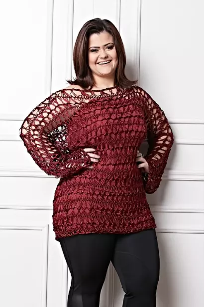 Plus Size - Bata Crochê de Grampo