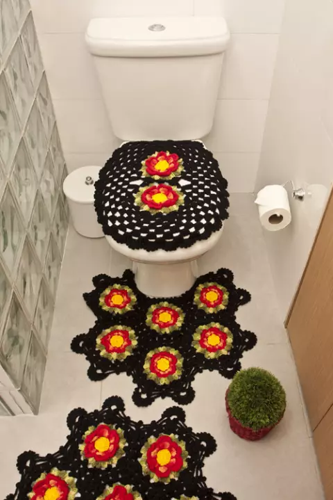 Jogo de Banheiro Flor Paty