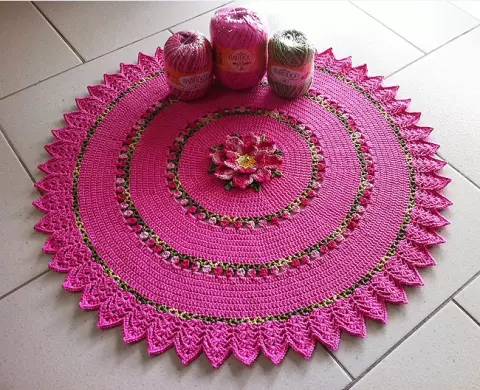 Tapete Redondo Maxcolor Rosa