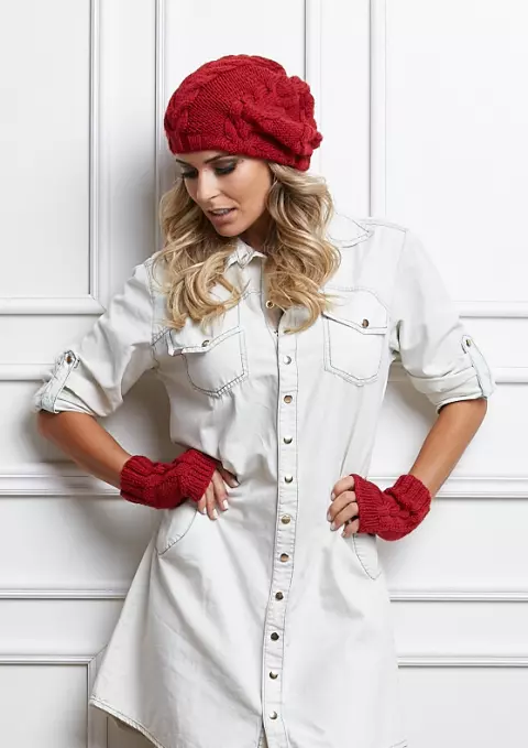 Conjunto Lã Seda - Gorro, Luvas e Polainas