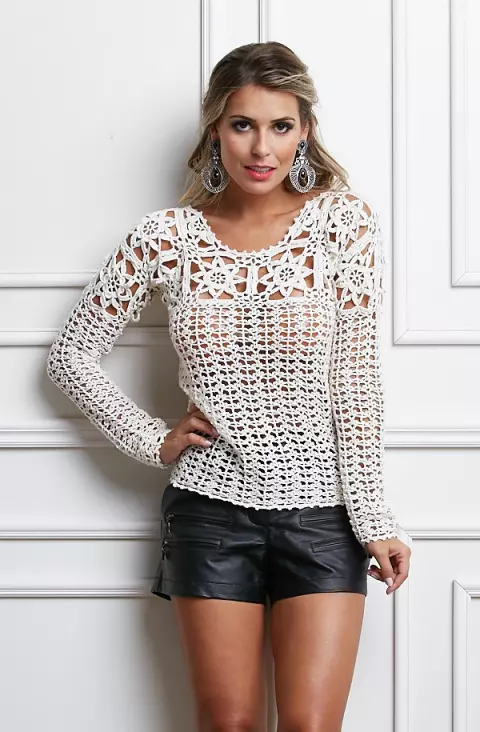 Blusa Branca Motivos