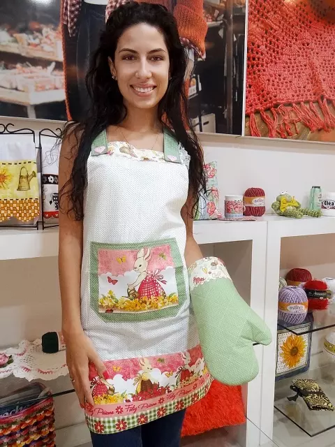 Avental e Luva Páscoa