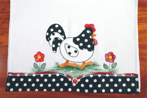Pano de Copa Galinha - Patchwork