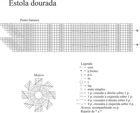 Estola Dourada com Fio Precioso