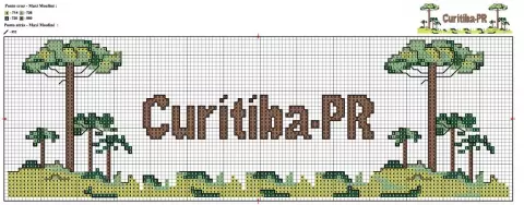 Toalha Ponto Cruz Curitiba